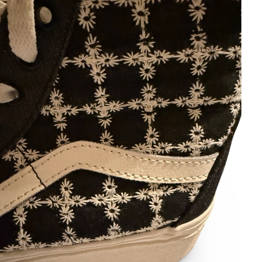 Vans Sk8-Hi Tapered Stackform Denim Mix Black and White Colorway Men 6 Women 7.5